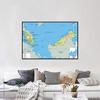 Geographic Map English Map Malaysia Map Canvas Painting Living Room Home Decoration Children School Supplies