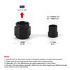 For 4AN-1/4,AN6-3/8,AN10-5/8 Hard Line Aluminum Hardline Tube Nut and Sleeve Fitting Adapter Black