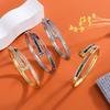 Ka Family Deluxe Micro-Inlaid Zircon Colored Gold Copper Nail Bracelet: Exquisite, Fashionable, and High-End Women's Jewelry.