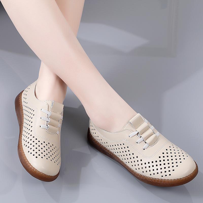 Lässige Damen-Einzelschuhe mit weicher Sohle und Ausschnitten, 35-41