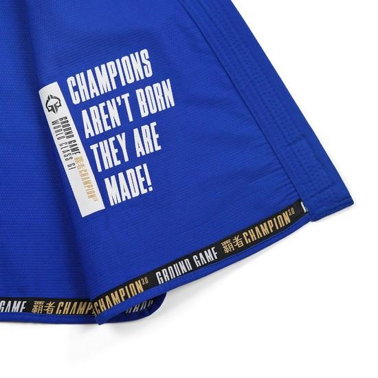 Kimono/Gi da Ground Game BJJ Uomo Campione 3.0 Blu A2