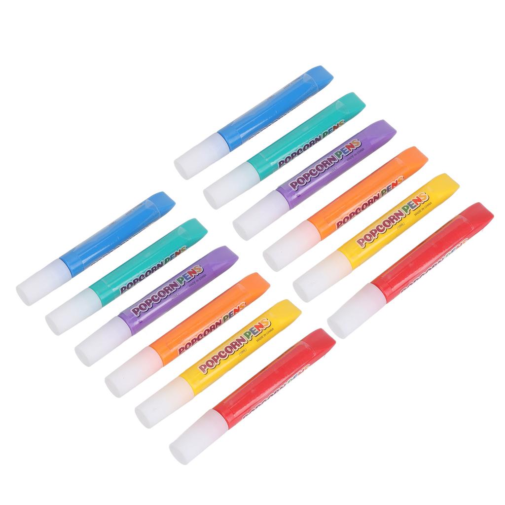 12pcs DIY Bubble Popcorn Drawing Pen Popcorn Color Paint Pen for Greeting Cards Christmas