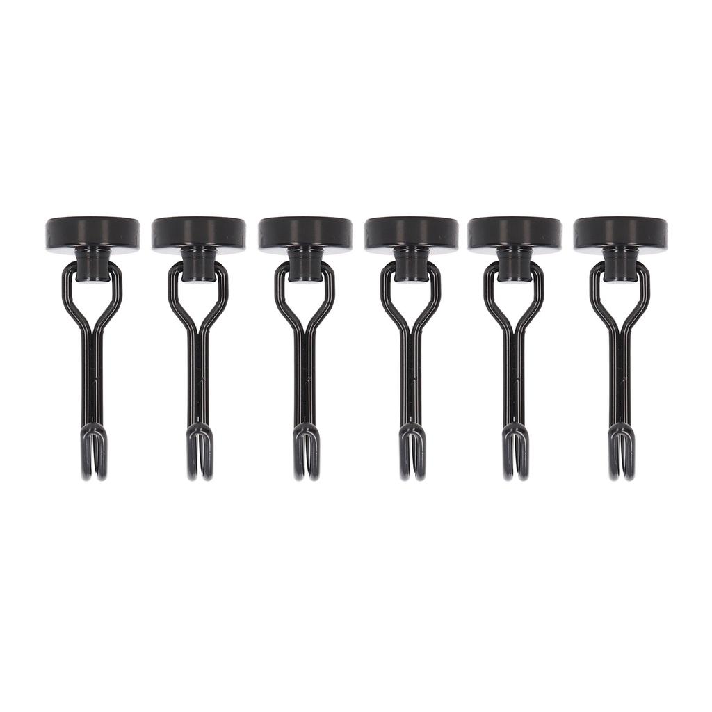 6 Stück Schwenkbare Magnethaken Klein Leicht Stabil Hakenleiste zur Organisation Installation 0 bis 5KG