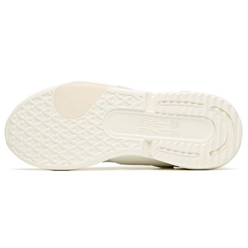 Anta Lifestyle Series Mesh Breathable Low-Top Sneakers Women Sneakers White Gray Pink 122128800-1