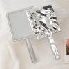 Square Handheld Makeup Mirror Liquid Shape Vanity Mirror With Handle Hand Mirror Spa Salon Compact Mirrors For Eyelash Extension