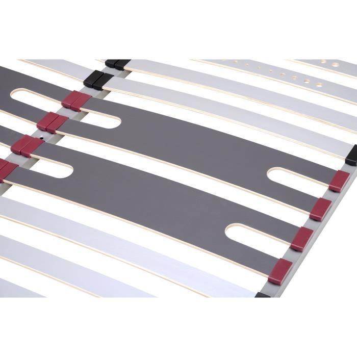 SEDAC Sommier OPTIZONES 160 x 200 - Cadre à lattes - 5 zones de confort