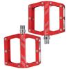Mountain Bike Aluminum Alloy Bearings Pedal Road Cycling Flat Pedal Bike Bicycle Adapter PartsRed