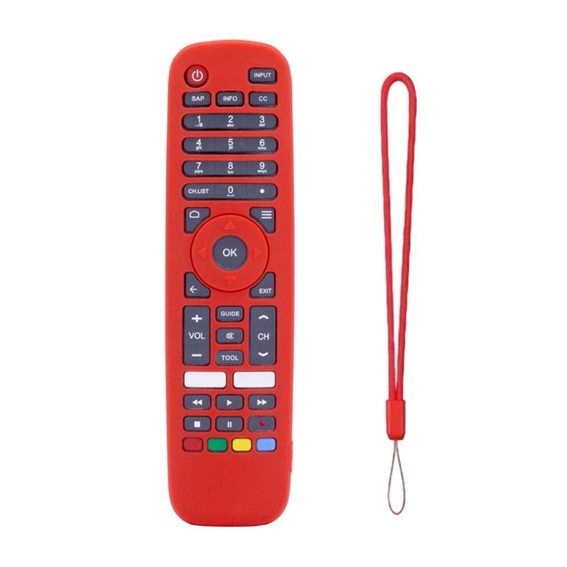 

Universally Silicone Remote Cover For HTRA10AG TV Controller Case Shell With Lanyard NonSlip Grip And Easy Cleaning красный