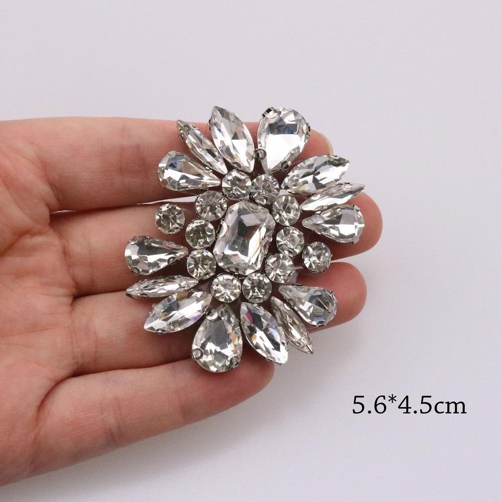 Elegant Glue Back Diamond Beaded Patches Crystal Beaded Diamond Decoration Beading Applique Rhinestone Patches