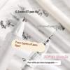 5pcs Retractable Gel Pen Korean Fashion Simplicity Transparent Writing Pen Quick Drying ST/CS Tip 0.5mm Black Ink Scrapbook Pen