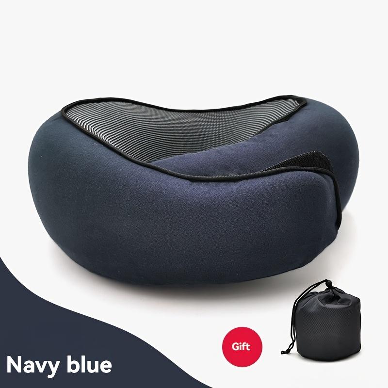 

1pcs Memory foam U-shaped pillow stowable U-shaped pillow, travel pillow, nap cervical spine neck pillow темно-синього кольору