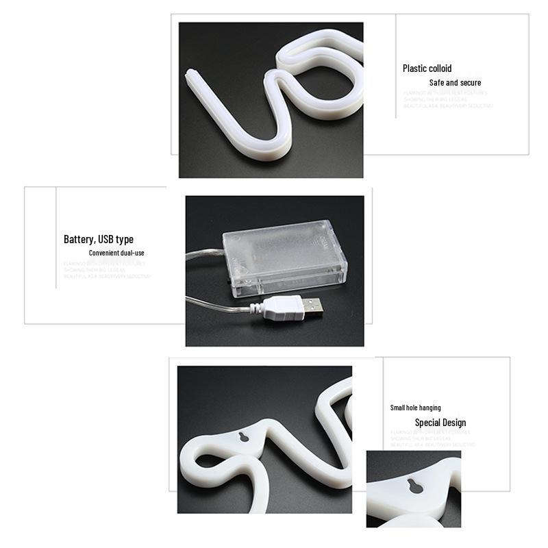 Wandleuchte in Alienform mit Neon-LED - Feiertagsatmosphäre & Liebesdekorationsstreifen