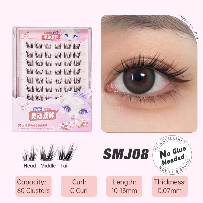 Clusters Eyelashes Glue-free False Eyelashes Natural Eyelash Manga Lashes Soft False Eyelashes Daily Makeup