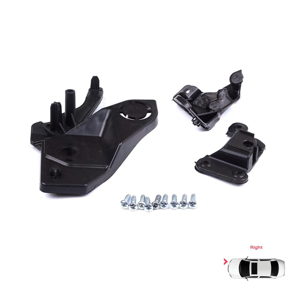 EHL581-2 Headlight Holder Mount Repair Bracket Tab Set Right Side for Peugeot 208 E-208 MK2 P21 2008 E-2008 MK2 P24 2019-On
