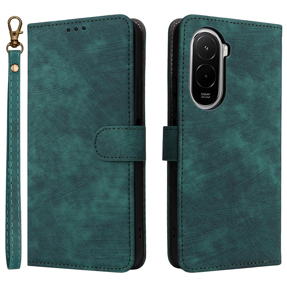 For Xiaomi Poco M7 Plus 5G/Poco M7 4G (169mm) Case Wallet RFID Blocking PU Leather Phone Cover Stand with Strap