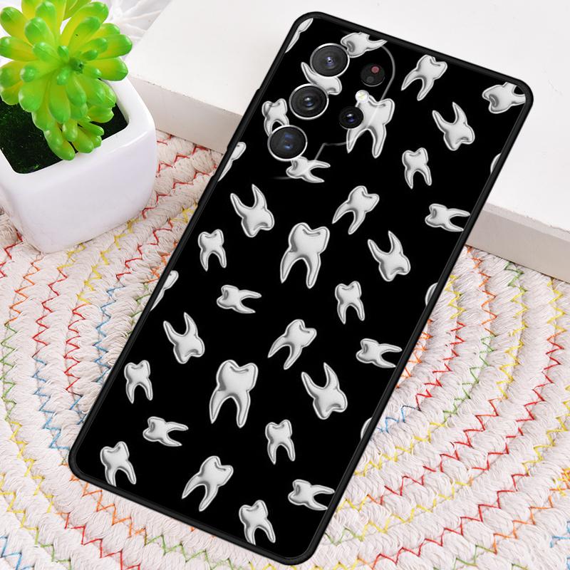 Dentist Tooth Pattern Phone Case for Samsung Galaxy note 10 pro S26 Ultra S23 S24 FE S25 S21 S22 PLUS shockproof Cove