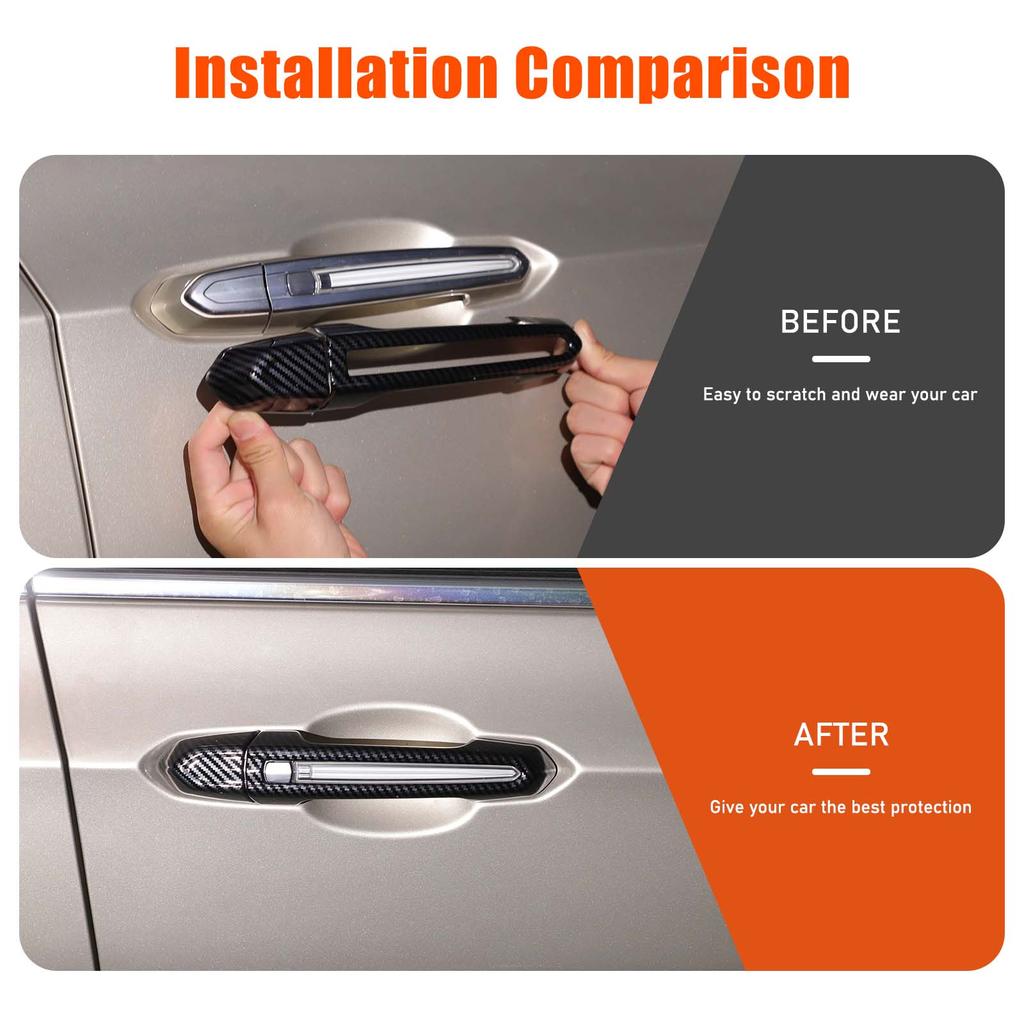 For Cadillac XT4 XT5 XT6 CT4 CT6 ATS CTS XTS ABS Carbon Fiber Exterior Door Handle Protector Exterior Accessories Body Kit
