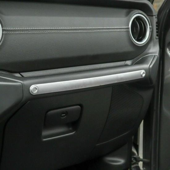 For Jeep Wrangler JL 2018+ Co-Pilot Passenger Dashboard Handle Cover Trim Sliver