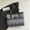 Popular textured bag women's 2025 autumn and winter new leopard print tote bag women's large-capacity commuting shoulder bag