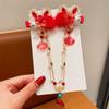 Hanfu Headwear Chinese Style Red Barrettes Princess Ancient Style Hair Clip  Kids