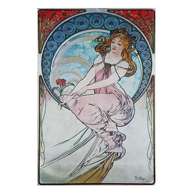 Alphonse Mucha Elegant Women's Oil Painting Wall Art Posters and Printmaking Art Oil Painting Living Room