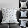 Fashion Small Florals Cushion Cover Elegant Comfort Pillowcase Sofa Bed Doublesided Printed Invisible Zipper Home Decor