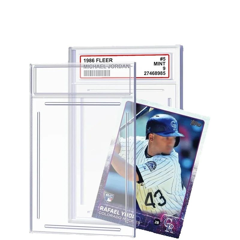 Spielkartenhalter, Schutzhüllen für bewertete Sammelkarten, Hartplastik, Etikettenhalter, Positionspassung, Display-Slab, Baseball, Sport, Yugioh, Standard