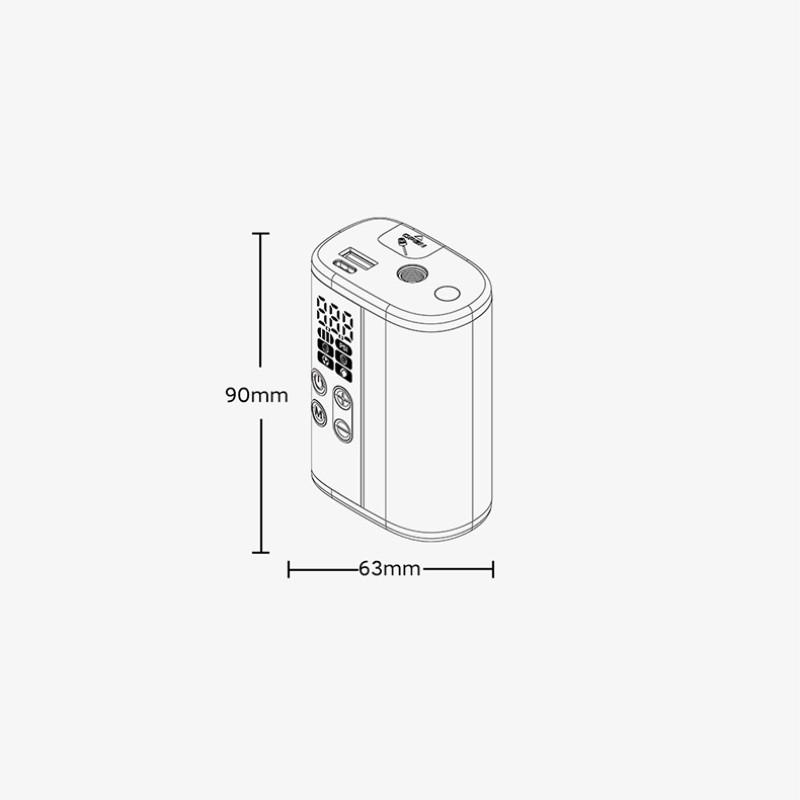 

Multifunctional Mini Ball Universal Pump New Portable Equipped with Lighting Function Electric Inflation Pump 90*63*40mm