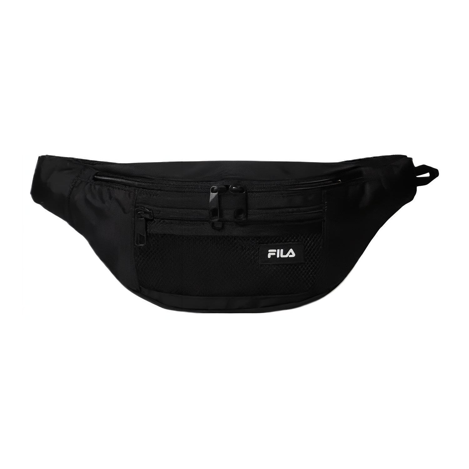 FILA Logo Mesh Zipper Nylon Chest Bag Waist Bag Regular Unisex Couple Unisex bags Black FS3BCG1304XBLK Black