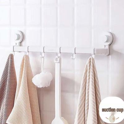 Wall-Mounted Towel Rack with Hooks