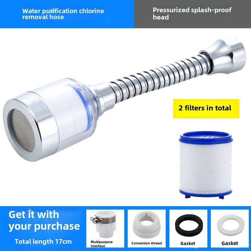Water-Saving Kitchen Faucet Filter & Splash Head Extension