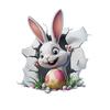 Creative Easter Wall Stickers,Festive 3D Breakthrough Stickers Easter Bunny Decorative Wall Decals For Home Roomm Room Party