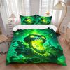 3pcs Monster "Greenery" Bedding Set, Includes 1 Comforter + 2 Pillowcases, Without Pillow Inserts, Soft Comfortable, Lightweight Breathable023