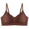 New small breasts show large, gathered and seamless wrapping, pull-up breathable underwear, comfortable and light steel-rimless bra