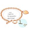 European Style Stainless Steel Bracelet with Laser-Engraved Love Logo: Stylish, Smooth, Simple Design for Women.