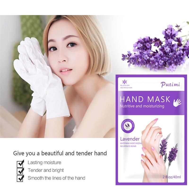 4 Paar aufhellende, feuchtigkeitsspendende Handmasken-Handschuhe, Anti-Trocknungs-Hautpflege, Peeling, Schwielen, Handmaske, Spa-Handschuhe, Handpflege