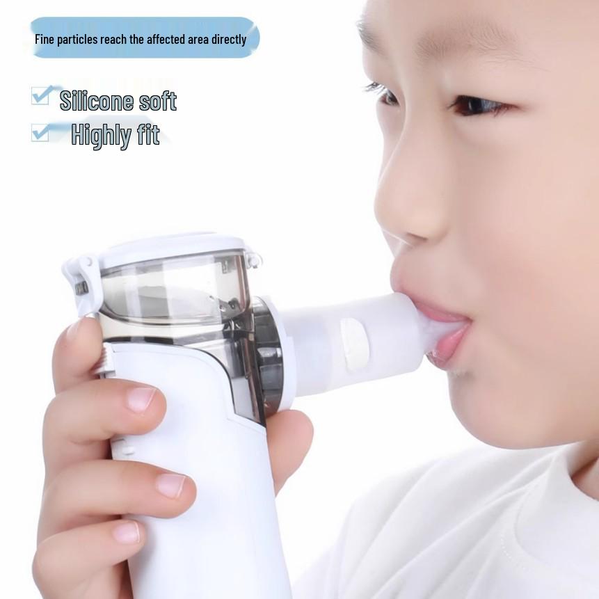 Portable Handheld Nebulizer Mouthpiece for Cough & Phlegm Relief - Universal Micro-Mesh Medical Grade Silicone