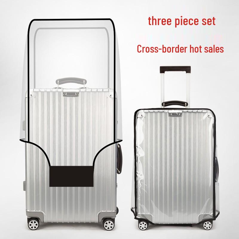 Thickened PVC Anti-Fall Transparent Dust Cover for Check-in Suitcases
