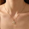 Irregular Gem Titanium Steel Necklace with 18K Gold Plating - Non-Fading, High-Grade Jewelry.