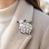 Rhinestone Sheep Brooch Pearl Coat Closure Pin New Cardigan Closure Pin  Cardigan Coat Styling