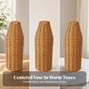 Rattan-Look Plastic Vase Long-Lasting for Reading Nook