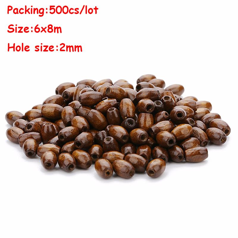 Louleur Big Hole Natural Wooden Beads For Jewelry Making Fit Necklace Bracelet Charm Stripes Loose Wood Abacus Bead