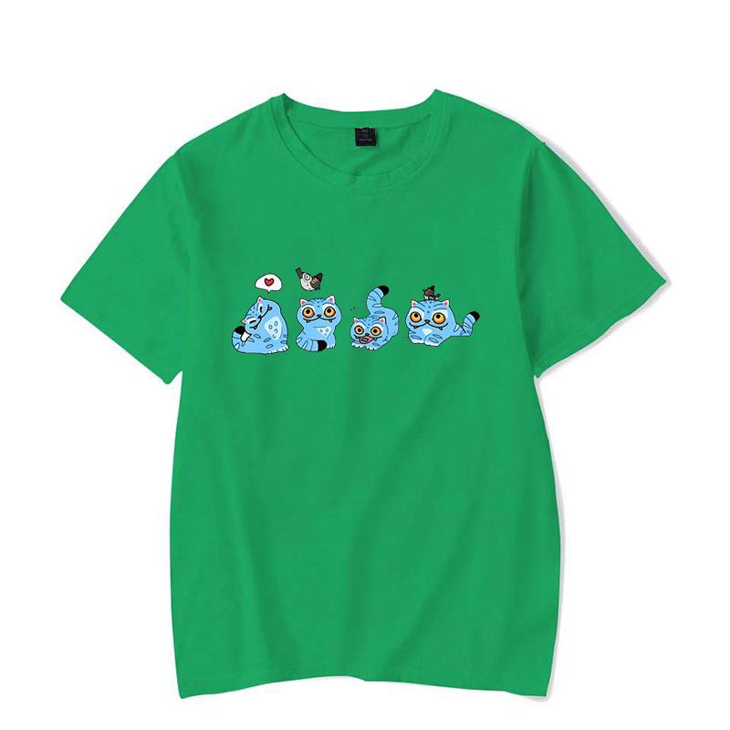 

New Kpop Demon Hunters Derpy Tiger Print Clothes Men Women Summer Short Sleeve Fashion Summer Casual T-Shirt Tops 4XL