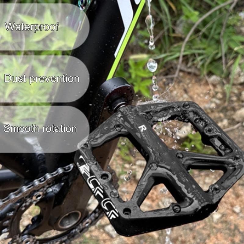 1 Paar Mountainbike-Flachpedale, Breite Antirutsch-Nylonpedale mit 9/16 Zoll gedichtetem Lager, breite Standfläche für Radfahren
