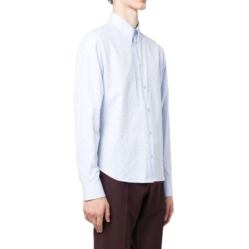 Horsebit Jacquard Cotton Shirt 721176-ZAKH5-4850