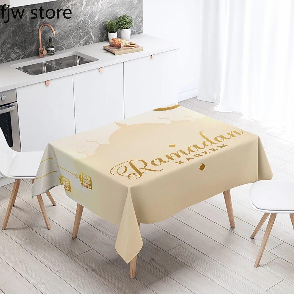 Ramadan Home Decoration Tablecloth Islamic Muslim Mosque Ramadan Kareem Decorative Tablecloth