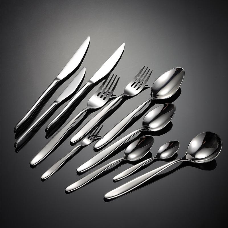 304 Stainless Steel Tableware Knives, Forks and Spoons S368 Series Multi-specification Smooth Edge Treatment Hotel Supplies 304