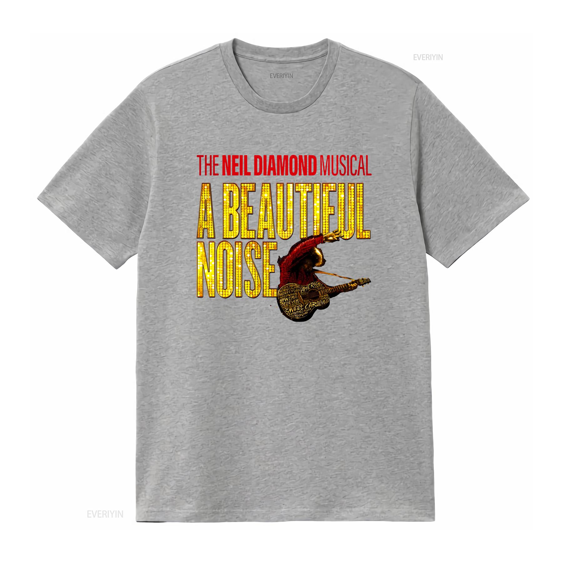 ZheXiong TEE De Neil Diamond A Beautiful Noise Musical T-shirt Idee&euml;n Broadway Liefhebber hoodie vintage Gewassen Veelzijdig grafisch Unisex Stijlvol L