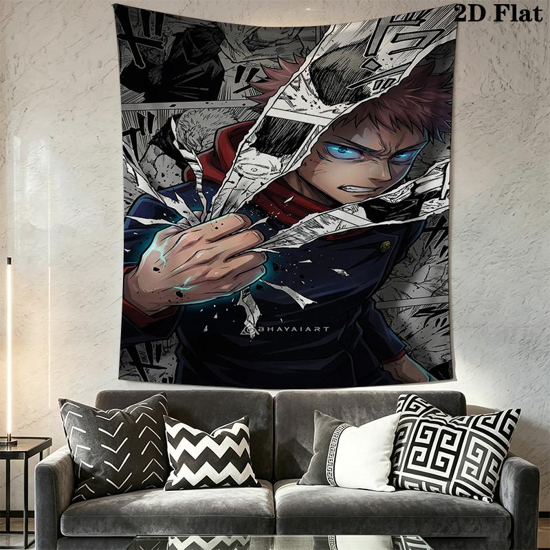 Jujutsu Kaisen Volume Tapestry Wallmounted Fashion Print Work Of Art Background Cloth Atmospheric Background Cloth