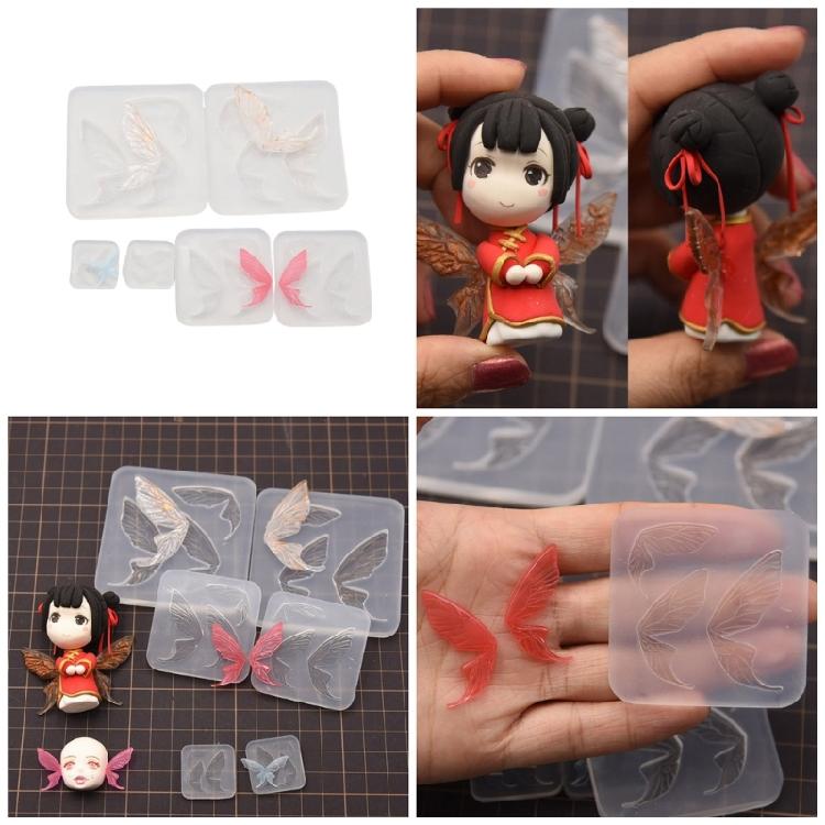 Butterfly Ear Silicone Mold DIY Handmade Pottery Doll Molds Exploy Casting Molds